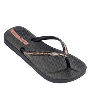 Ipanema - Ana Metallic II Kids Flip Flop in Black and Gold
